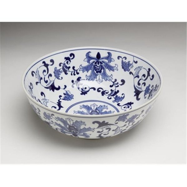 Aa Importing AA Importing 59879 14 in. Blue & White Bowl 59879